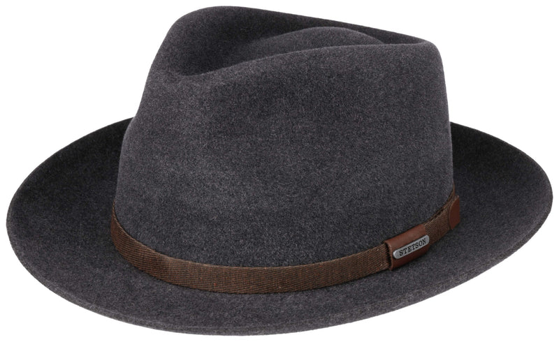 FEDORA FURFELT VELOUR STETSON ANTHRA