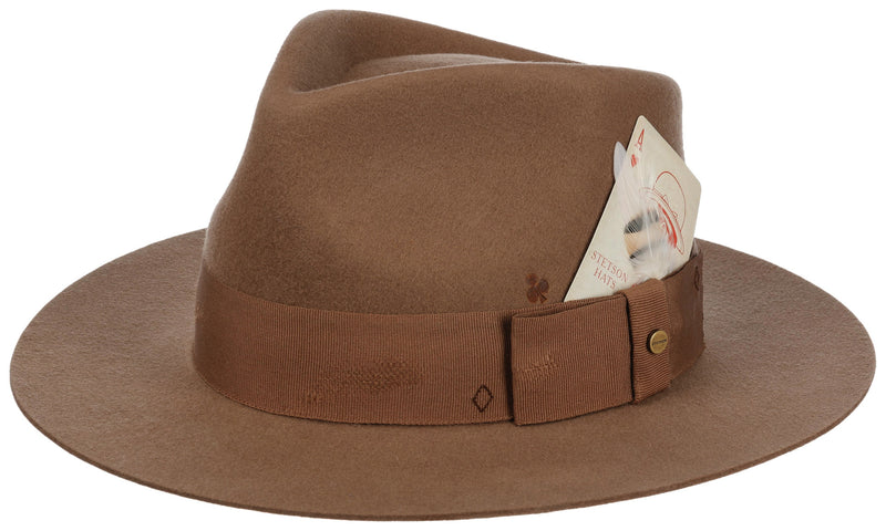 FEDORA WOOLFELT CARD AS STETSON CAMEL