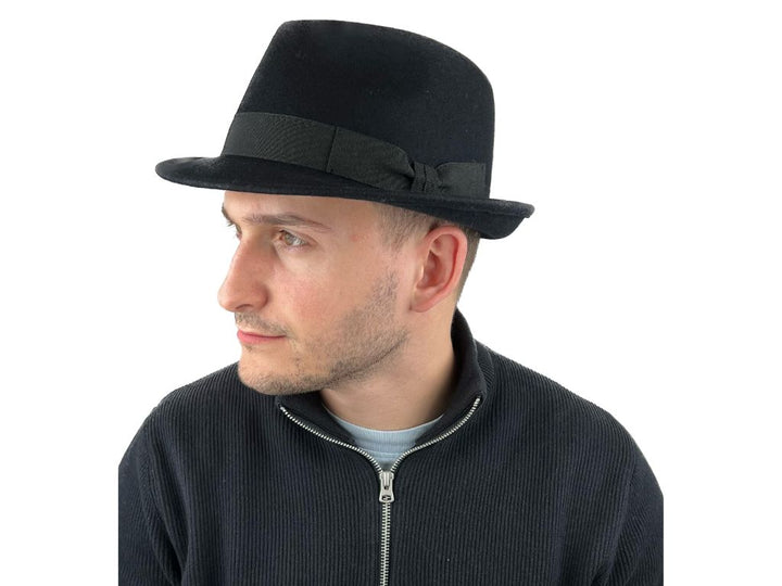 MICHAEL TRILBY WOOL MARINE