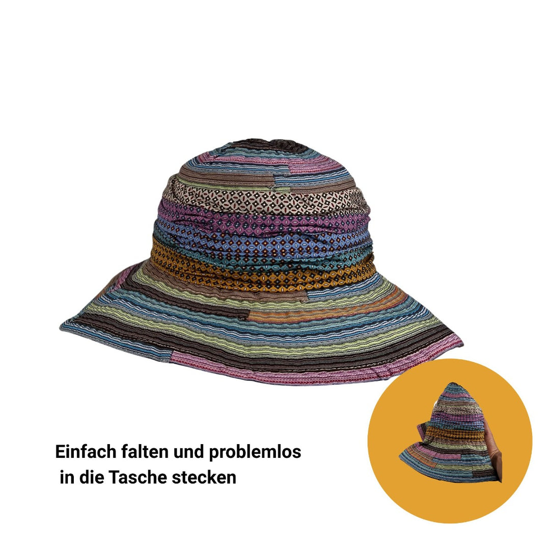 Stoffhut Gross Grain Cloche Ampio Multicol