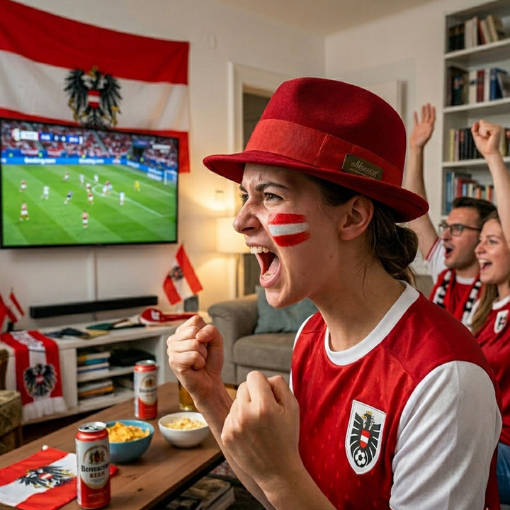 Red Hot Austrian Fan Hut zur WM von Mauerer