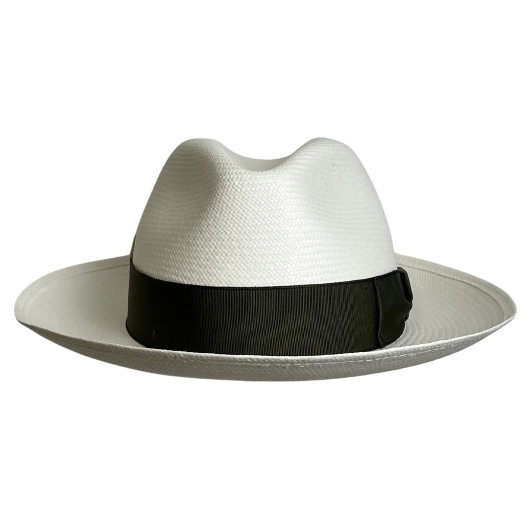 Fedora Classic Panama Large Brim Borsalino Weiss Oliv