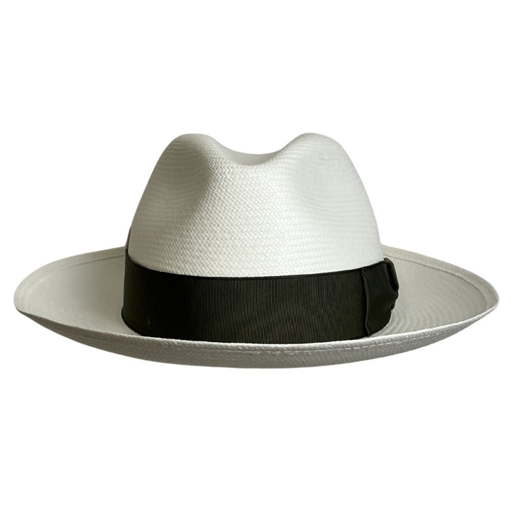 Fedora Classic Panama Large Brim Borsalino Weiss Oliv
