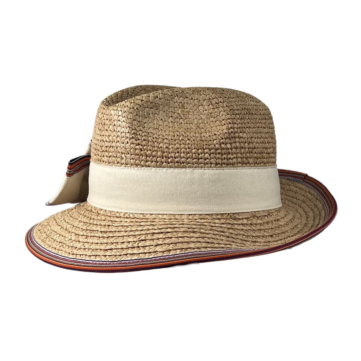 Damen Fedora Tabak Bedacht