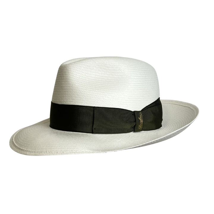 Fedora Classic Panama Large Brim Borsalino Weiss Oliv