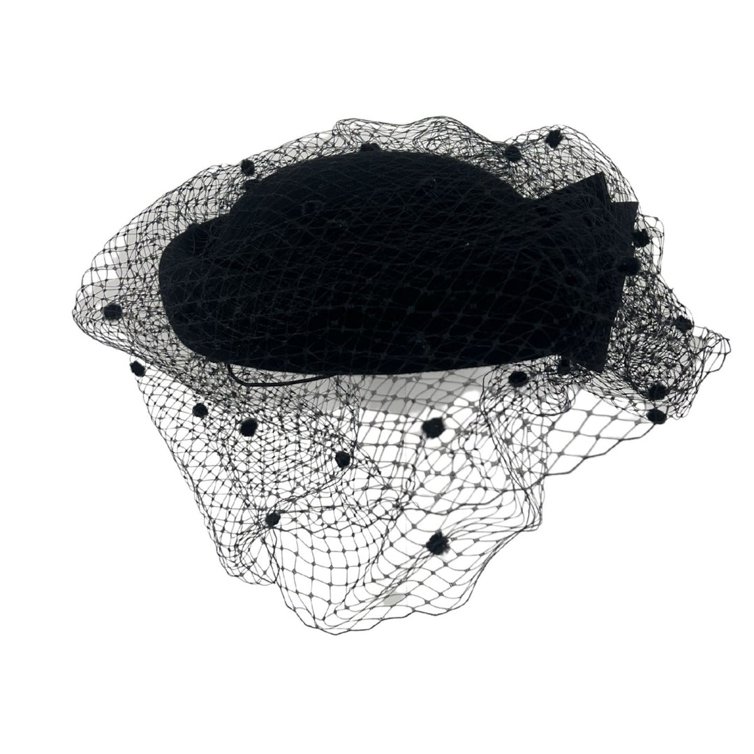 Fascinator Trauerhut mit Netz Enterrement Royal Mauerer Schwarz