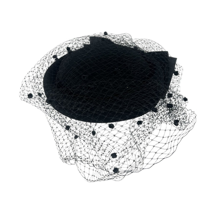 Fascinator Trauerhut mit Netz Enterrement Royal Mauerer Schwarz