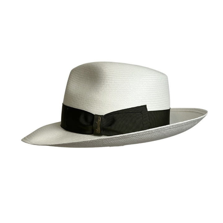 Fedora Classic Panama Large Brim Borsalino Weiss Oliv