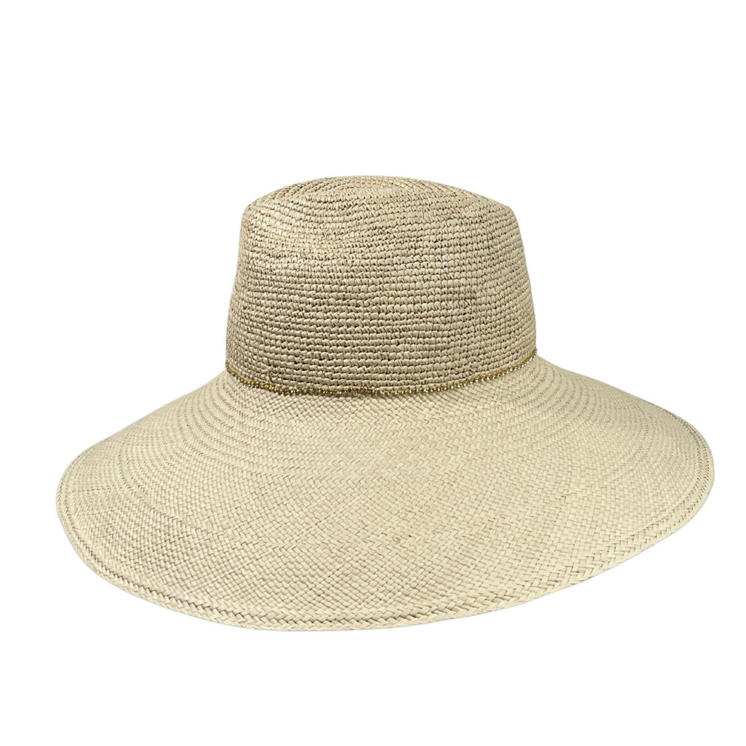 Damen Fedora Panamahut DLX Natur