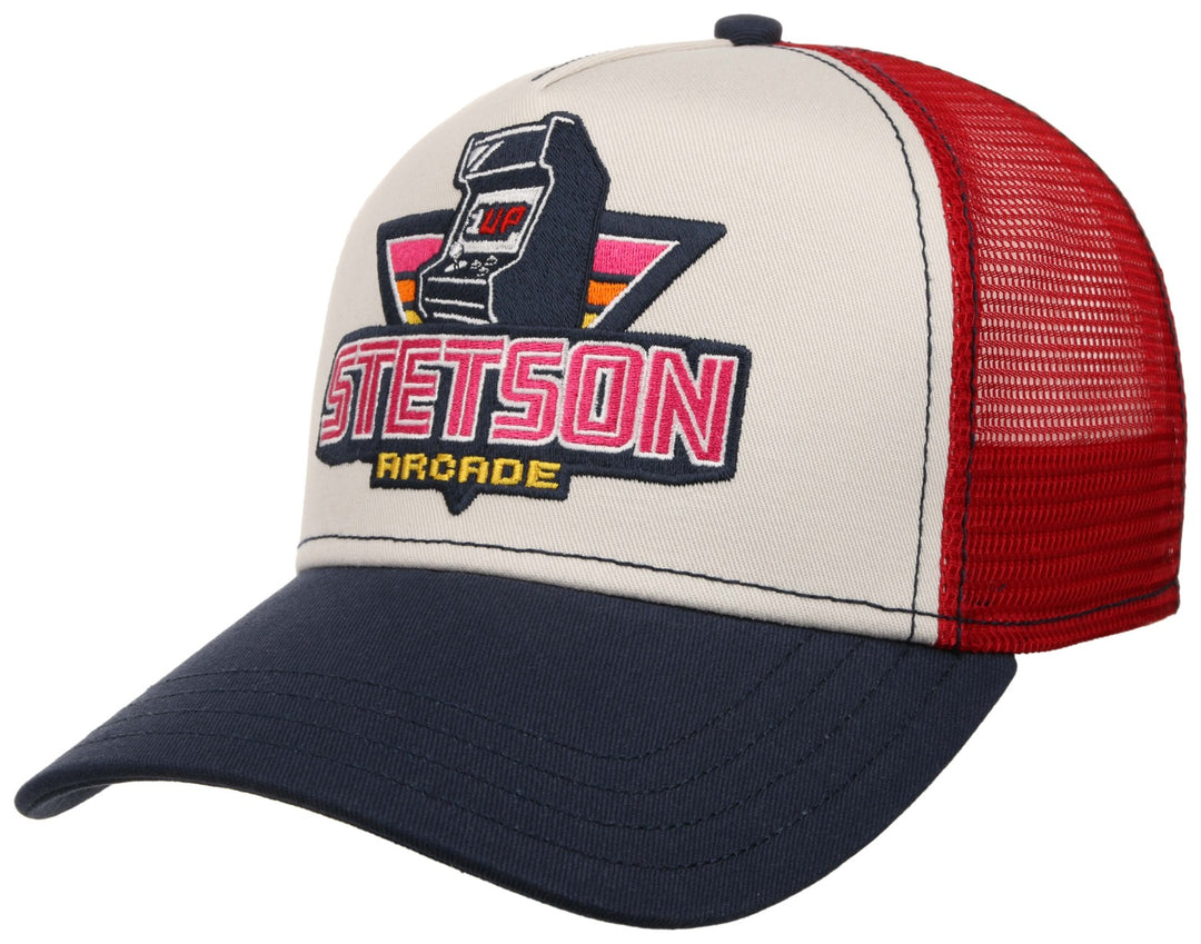 Trucker Cap Gaming Arcade Stetson Blau Rot