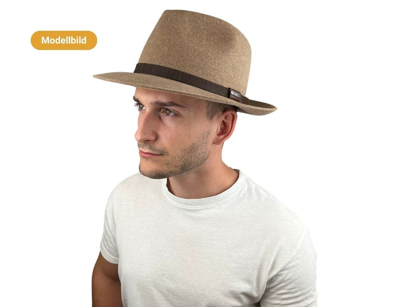 FEDORA FURFELT VELOUR STETSON ANTHRA