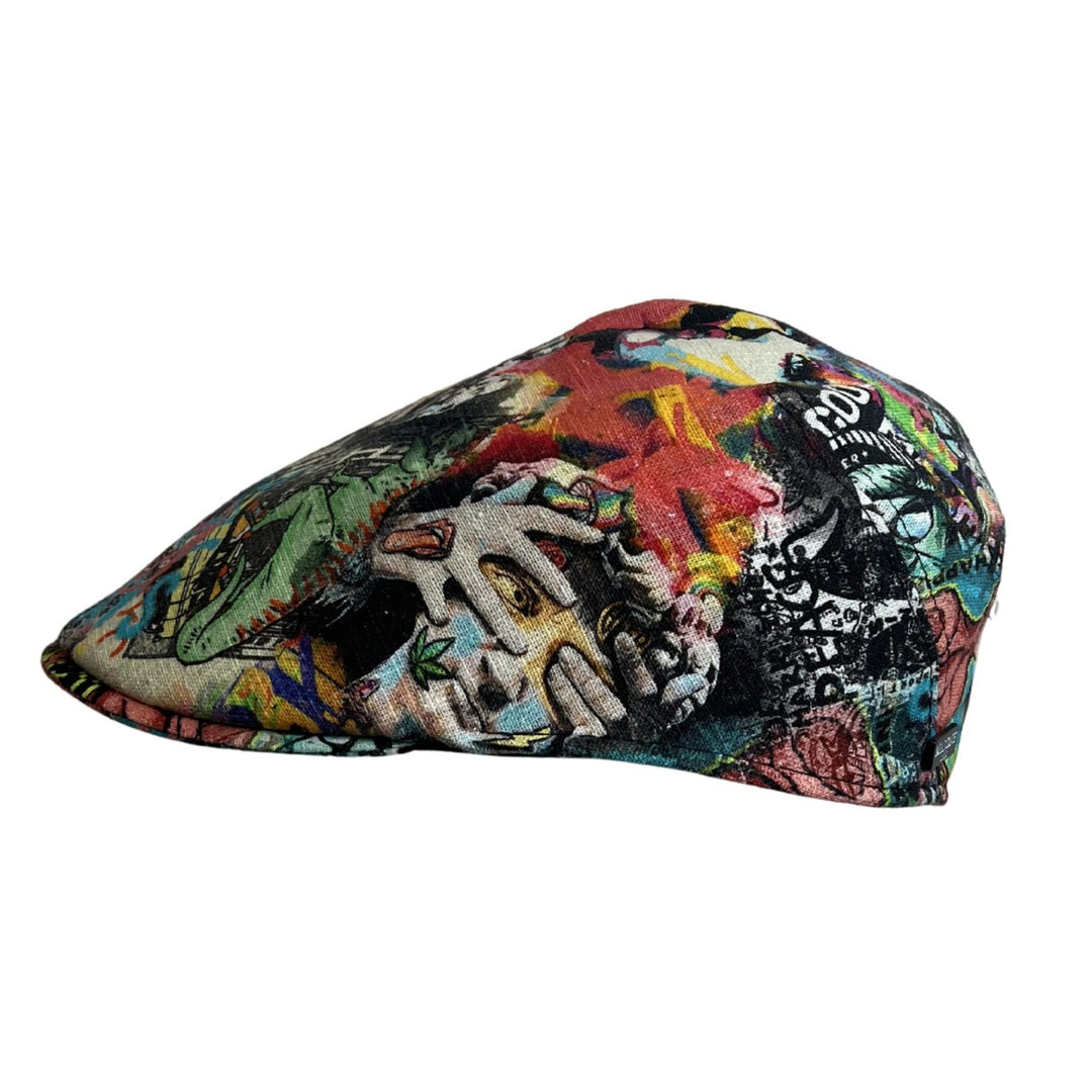 Flatcap Berretto Milano Comic Marone
