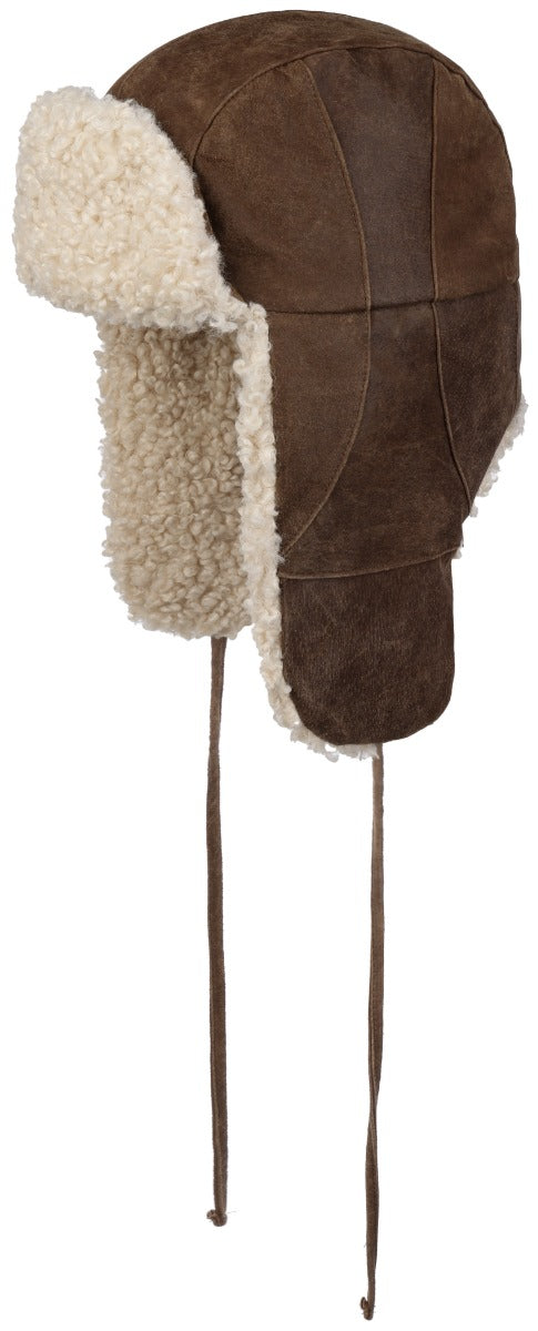 Fliegermütze Waxed Pigskin Stetson Braun