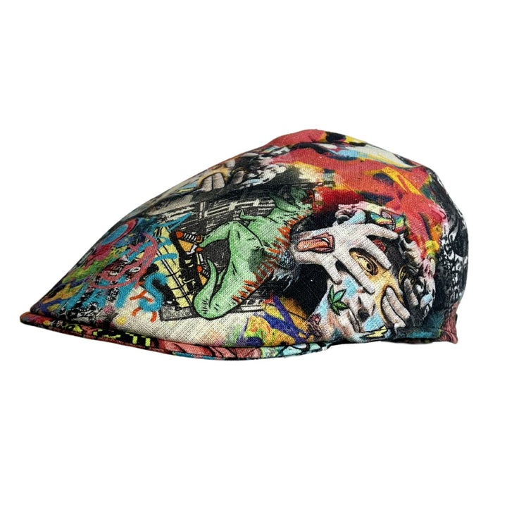 Flatcap Berretto Milano Comic Marone