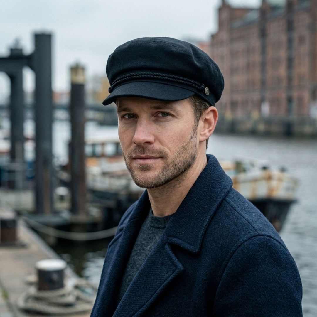 Elbsegler Mütze Herringbone Balke Schwarz