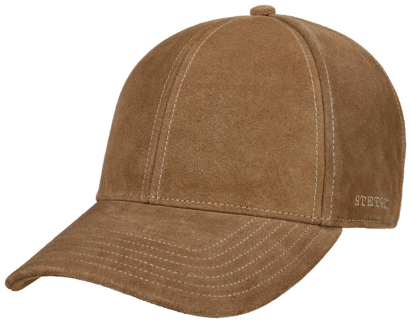 BASEBALL CAP CALF LEATHERSTETSON CAMEL OSFA - Hut - online.at