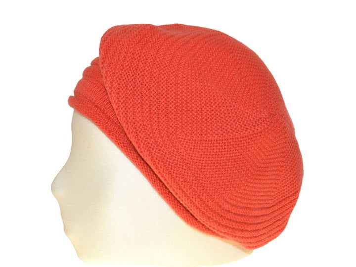 BERRETTO OVERSIZE ORANGE FEINSTES CASHMERE OSFA - Hut - online.at