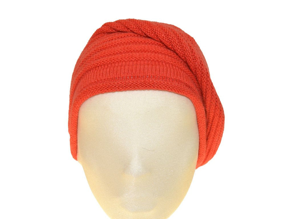 BERRETTO OVERSIZE ORANGE FEINSTES CASHMERE OSFA - Hut - online.at