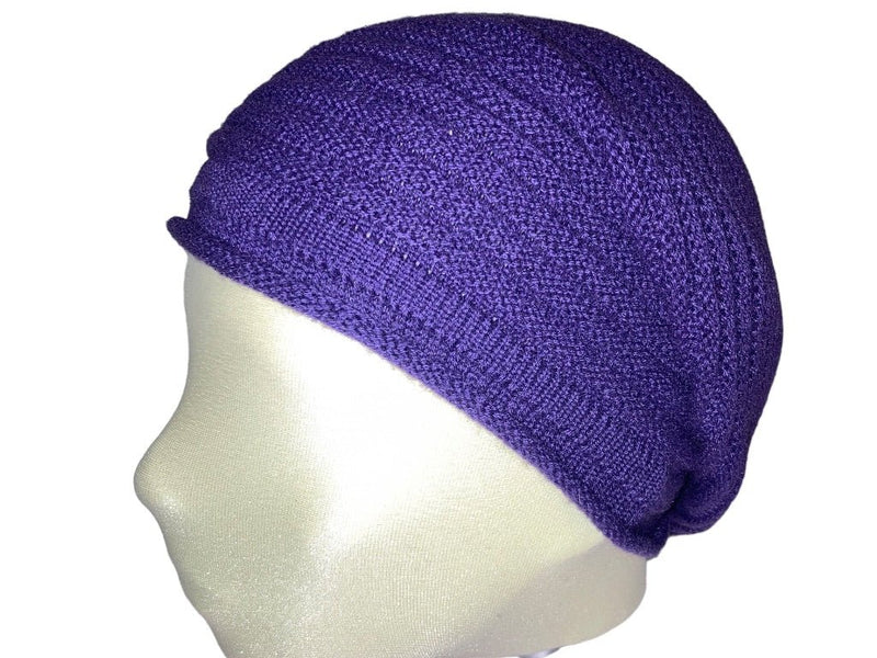 BERRETTO OVERSIZE VIOLA FEINSTES CASHMERE OSFA - Hut - online.at