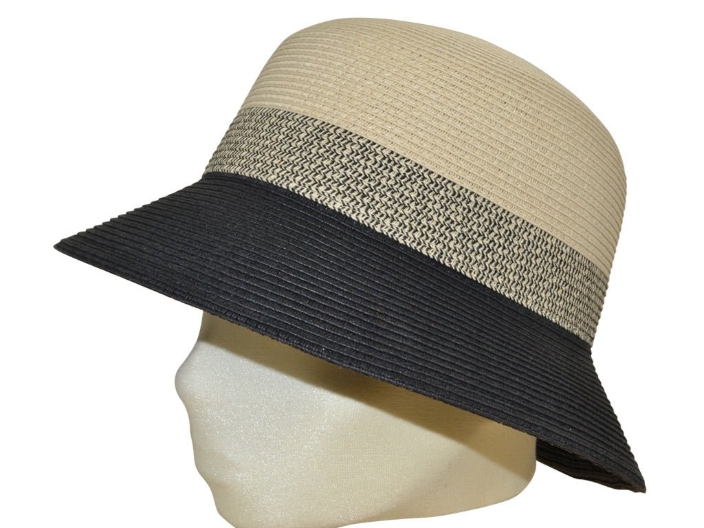 BUCKET ZWEIFÄRBIG NATURAL BLACK - Hut - online.at
