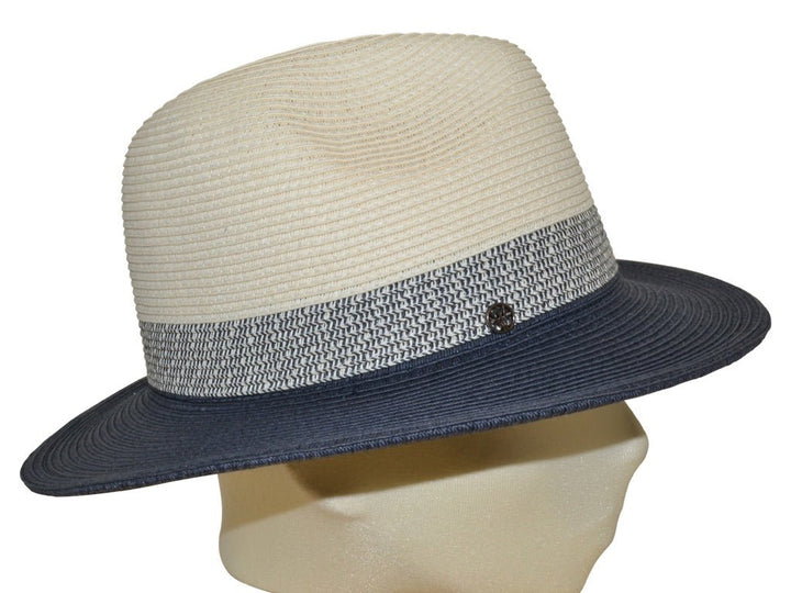 FEDORA ZWEIFÄRBIG CREAM NAVY - Hut - online.at