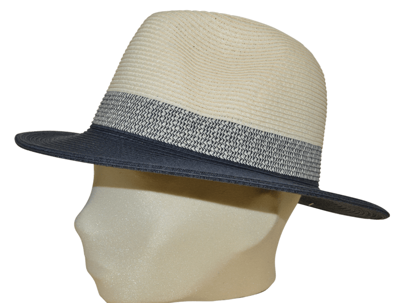 FEDORA ZWEIFÄRBIG CREAM NAVY - Hut - online.at