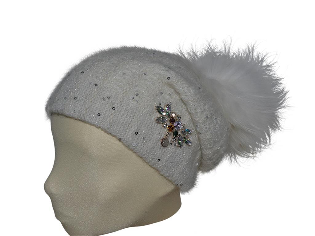 GIOIELLO POMPON SWAROVSKI VIZIO PANNA - Hut - online.at