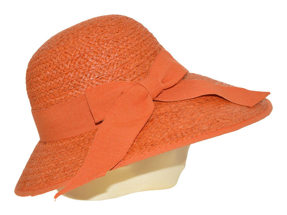 GROßE RAFFIA SCHUTE MAUERER ORANGE - Hut - online.at