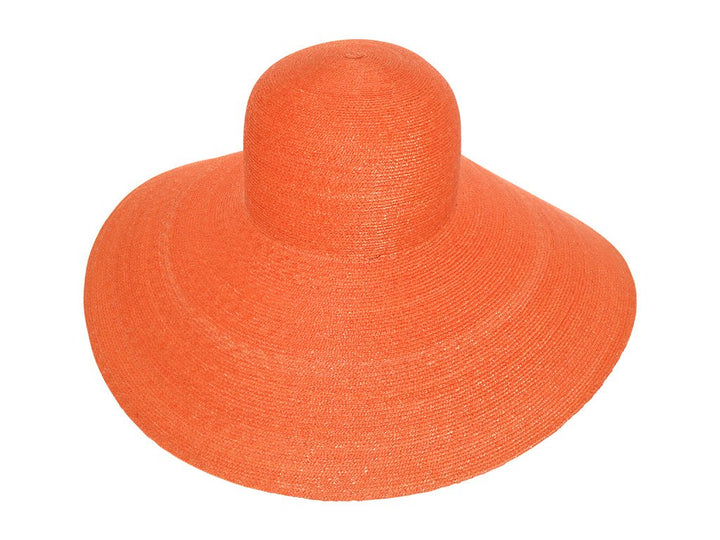 GROßER FEINER STROHFLAPPER MAUERER ORANGE - Hut - online.at