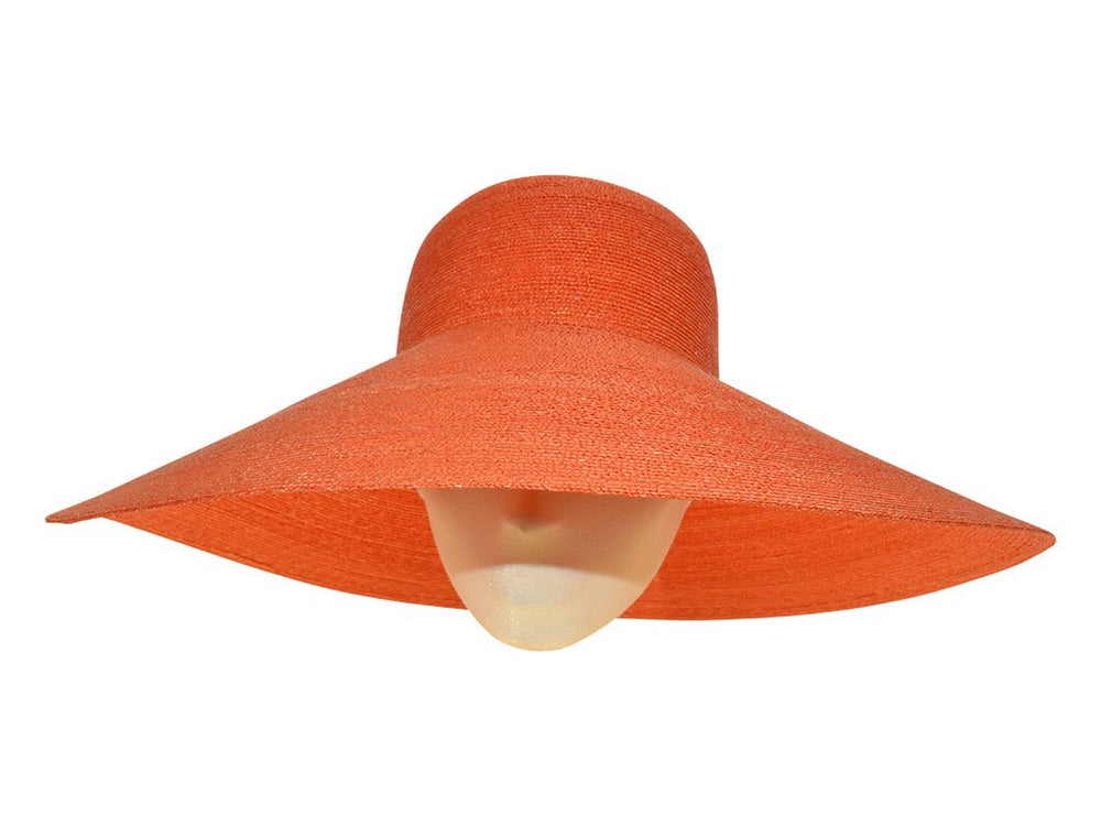 GROßER FEINER STROHFLAPPER MAUERER ORANGE - Hut - online.at