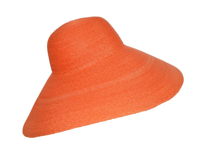 GROßER FEINER STROHFLAPPER MAUERER ORANGE - Hut - online.at
