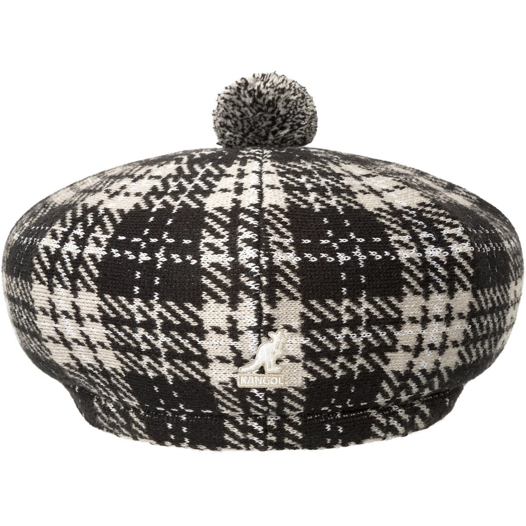 NEW HERITAGE FLAT CAP    KANGOL BLACK CHECK M