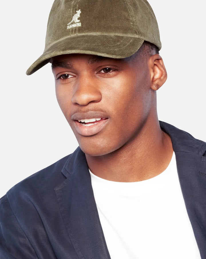 Cord Baseballcap Kangol Schwarz