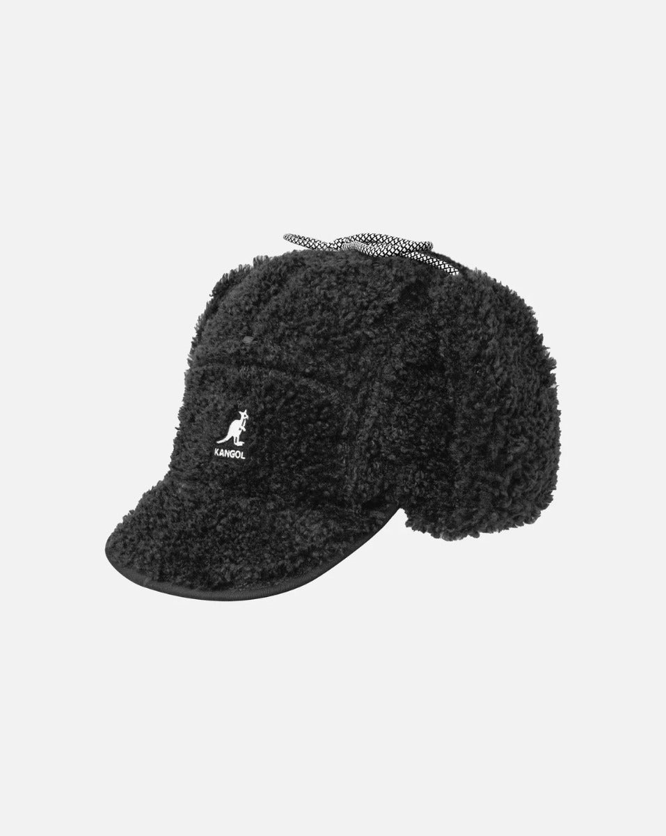 Basecap Faux Shearling Kangol Schwarz