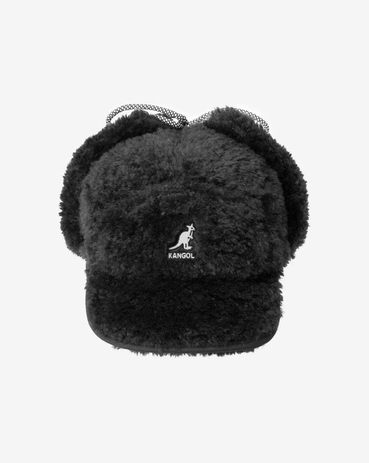 Basecap Faux Shearling Kangol Schwarz