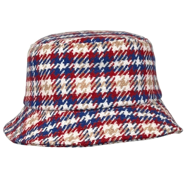 Matt Bucket Houndstooth Bronte Beige Blue - Hut - online.at