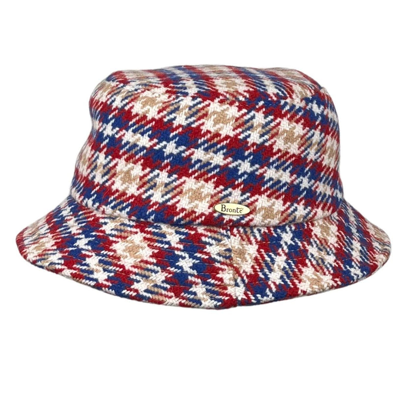 Matt Bucket Houndstooth Bronte Beige Blue - Hut - online.at