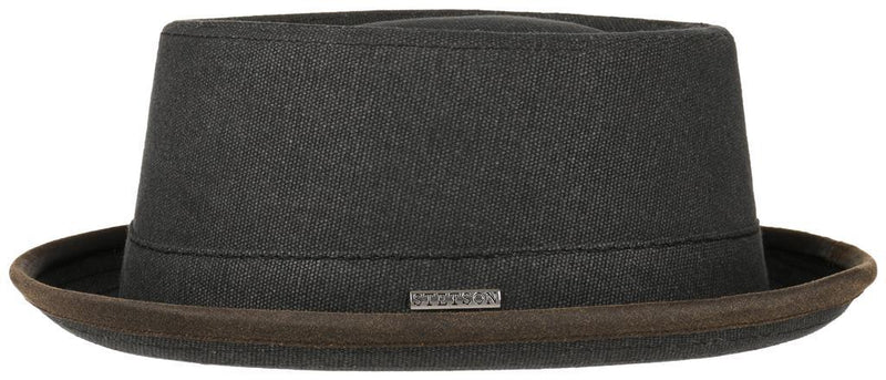 ODENTON PORK PIE CANVAS STETSON SCHWARZ Art 1611102 S - Hut - online.at