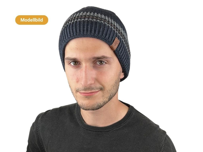 RANDLOSE COLOR STRIPES MITTELGRAU - Hut - online.at