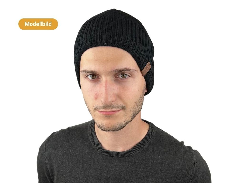 RANDLOSE MIT FLEECE SCHWARZ - Hut - online.at