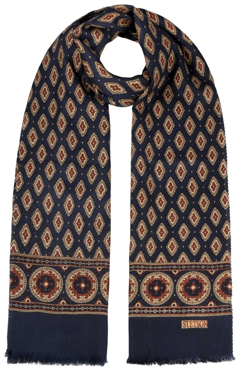 Schal Ornamentals Wolle Stetson Navy - Hut - online.at