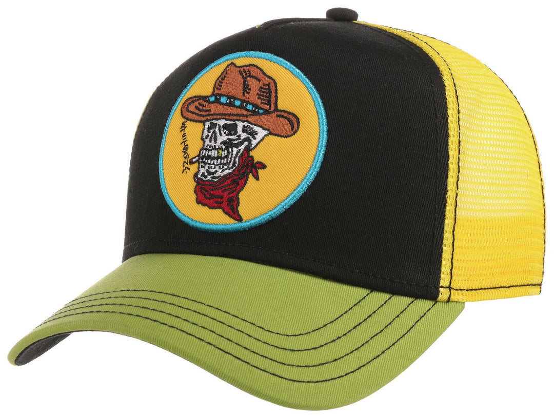 TRUCKER CAP SKULL COWBOY STETSON GELB - Hut - online.at