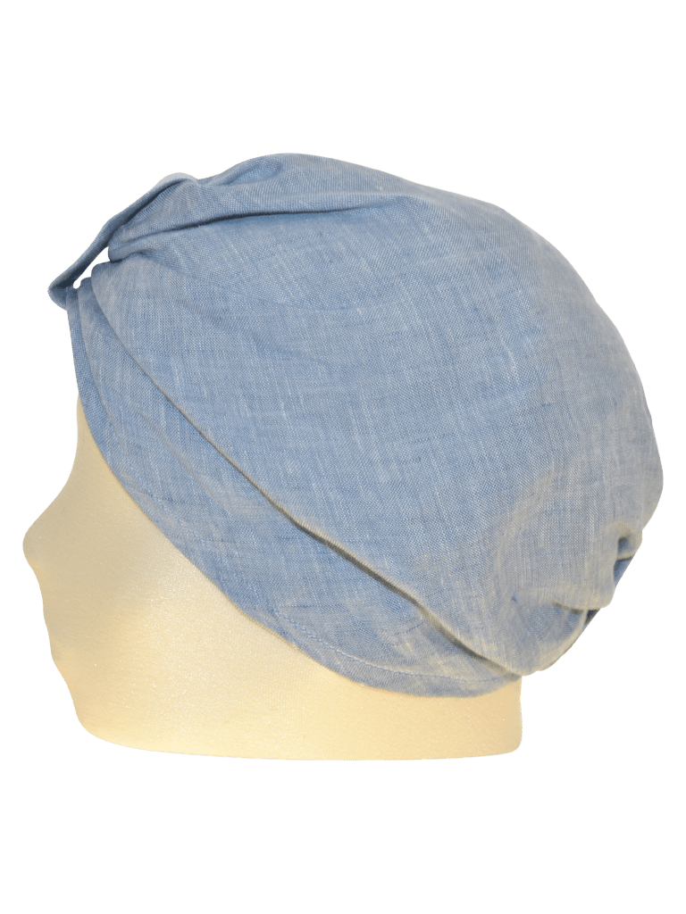 TURBAN UNI LEINEN HELLBLAU - Hut - online.at