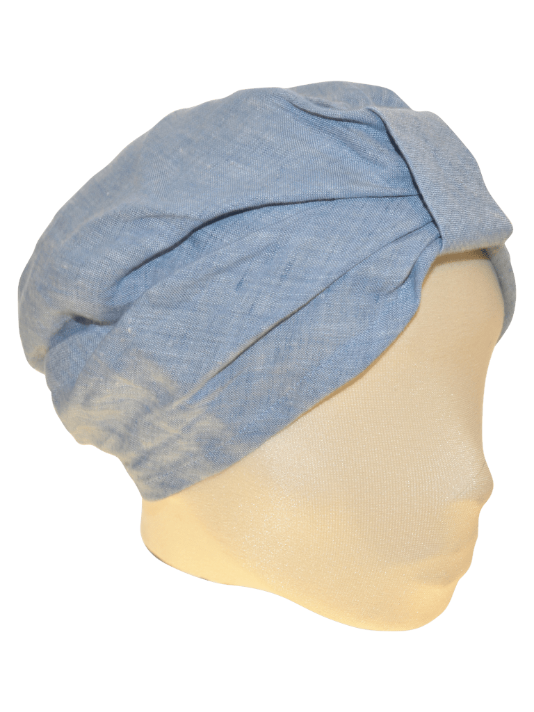 TURBAN UNI LEINEN HELLBLAU - Hut - online.at