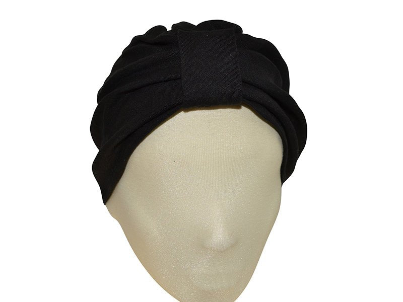 TURBAN UNI LEINEN SCHWARZ - Hut - online.at