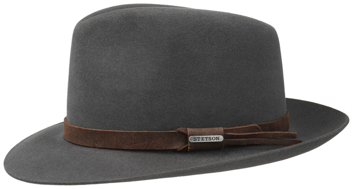 FEDORA FURFELT LEDERBAND STETSON ANTHRA - Hut-online.at