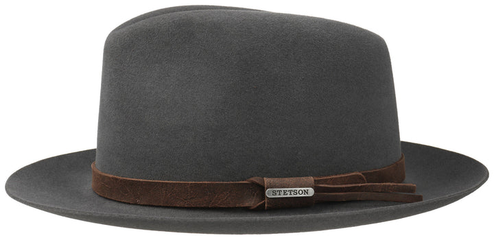 FEDORA FURFELT LEDERBAND STETSON ANTHRA - Hut-online.at