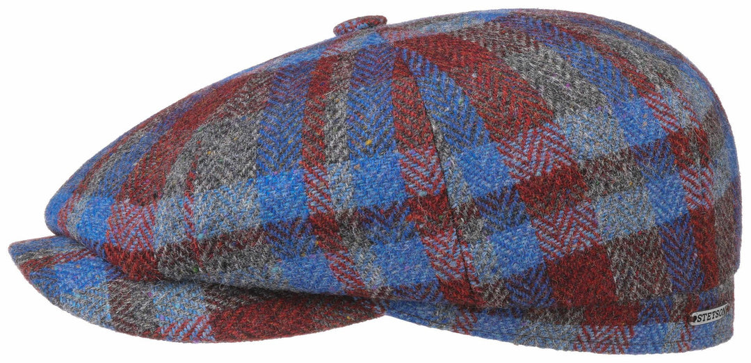 HATTERAS KARO GLENCHECK STETSON BLAU - Hut-online.at